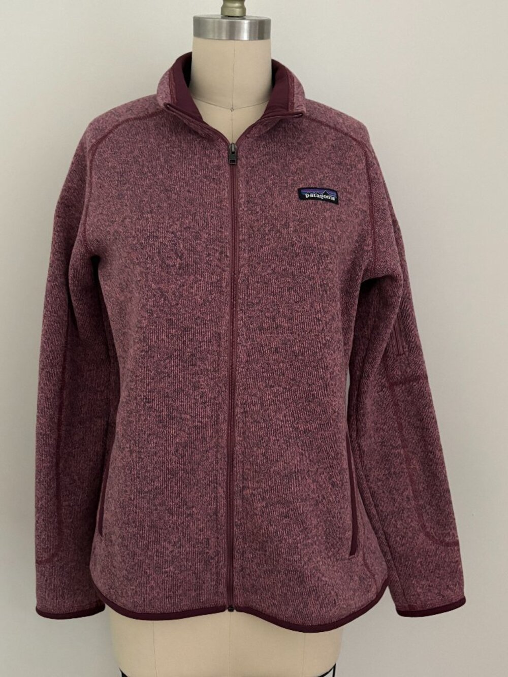 Patagonia Better Sweater Full Zip Jacket Burgundy Kipi Rose Pink Gorpcore Cozy M